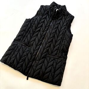 COLDWATER CREEK Puffer Vest Blazer Jacket Black Size S 6-8